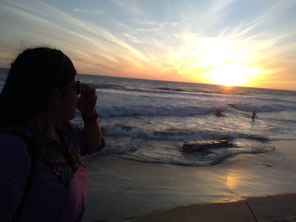 Clientes felices en la playa